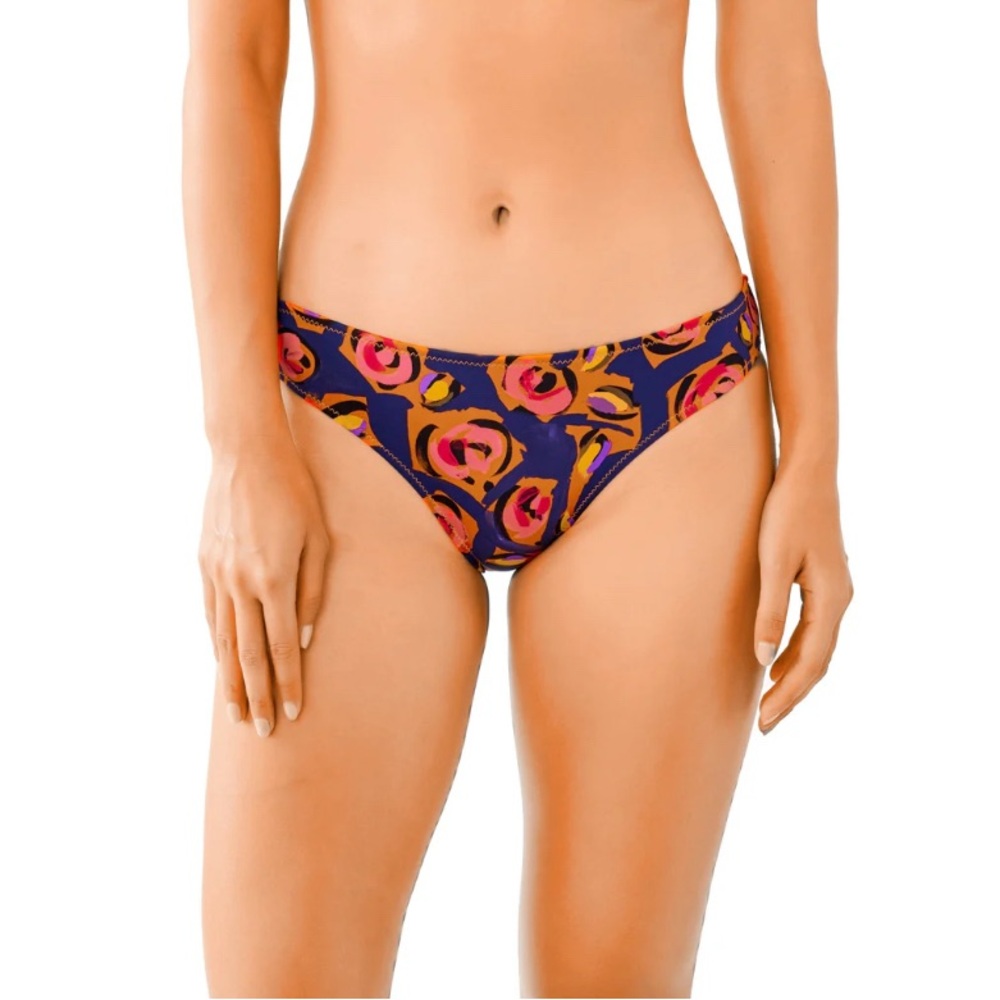 NEW Huit French Ladies L Unforgettable Classic Bikini Bottom Floral Reversible